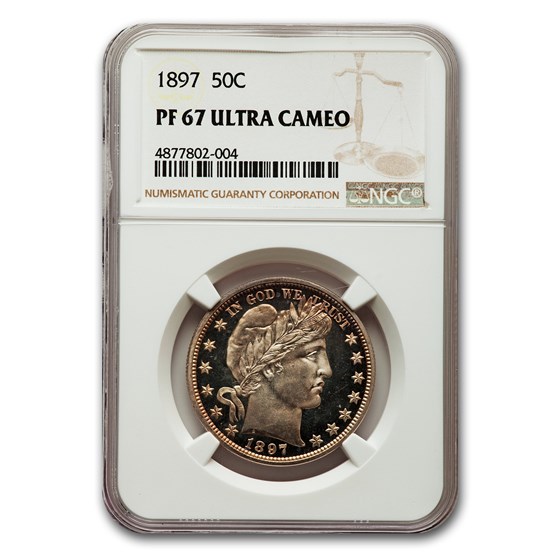 1897 Barber Half Dollar PF-67 UCAM NGC 1897 Barber Half Dollar PF-67 UCAM NGC